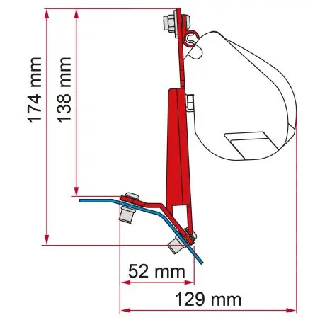 Fiamma Kit Ford Custom Lift Roof H1 Deep Black
