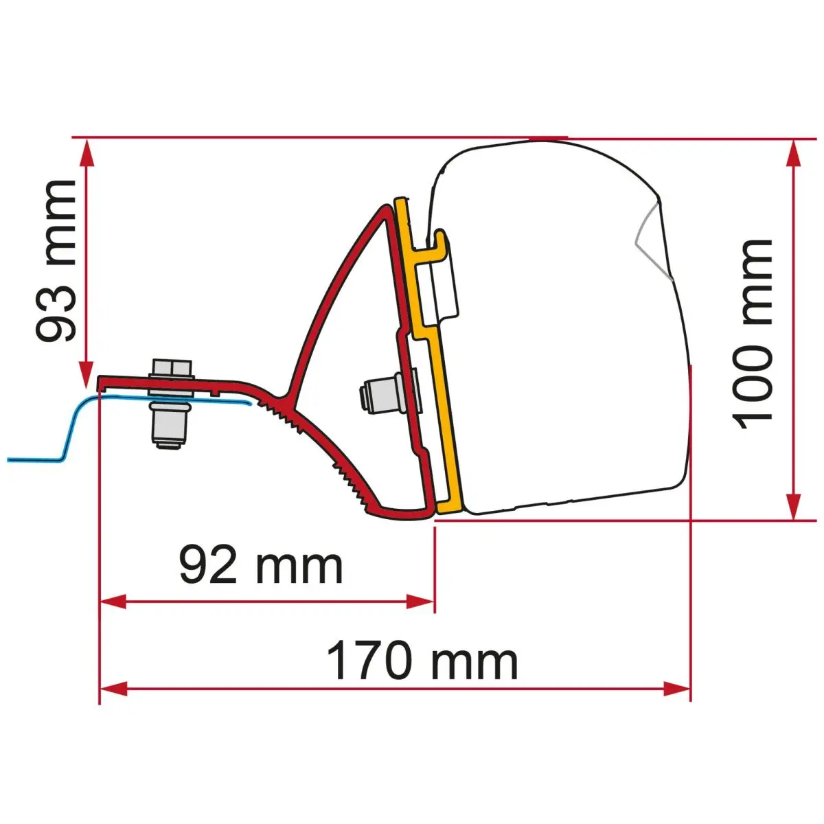 Kit Renault Trafic ab 2014 Deep Black - Markisenadapter fr F43