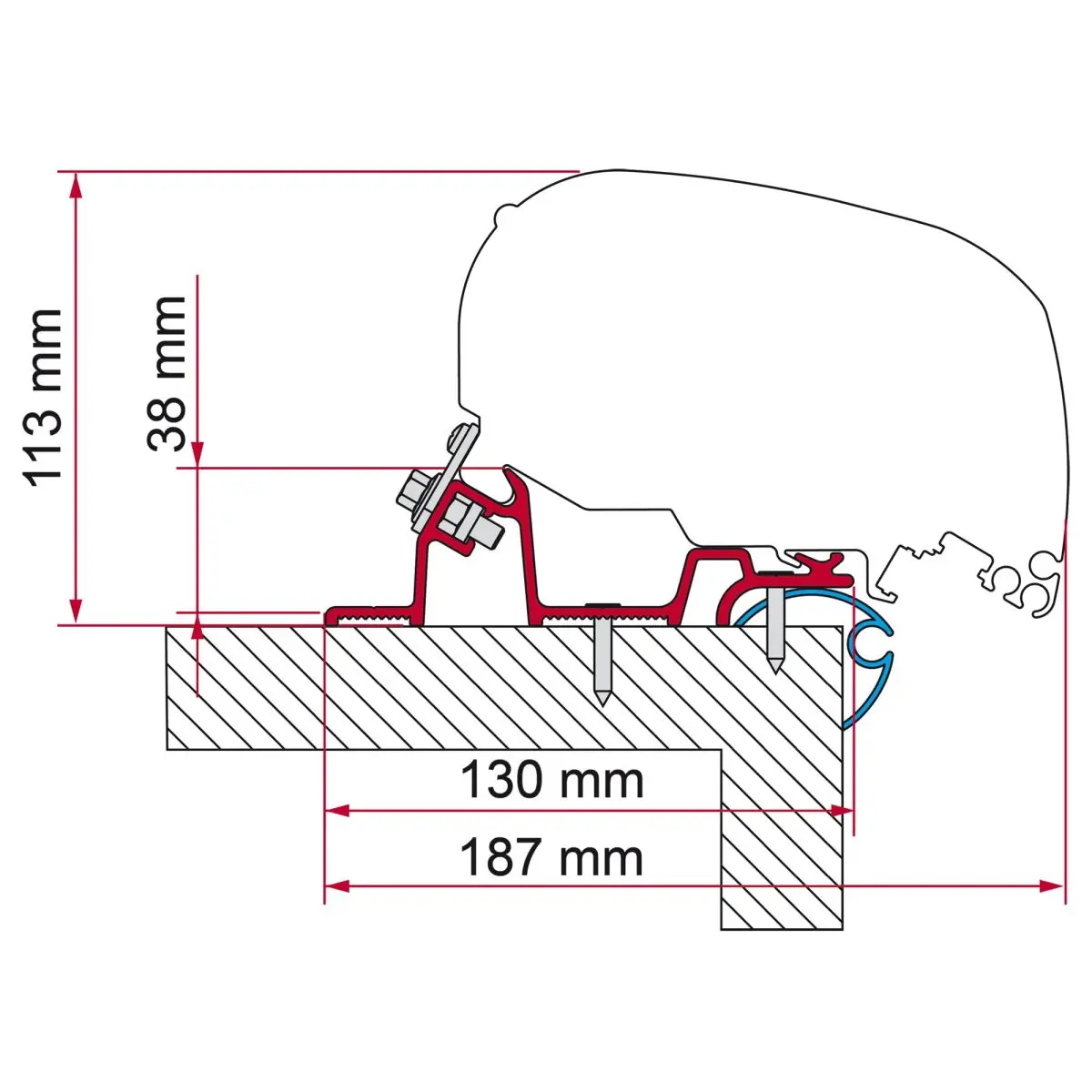 Adapter Caravan Standard 400 - 1 x 400 cm fr F80