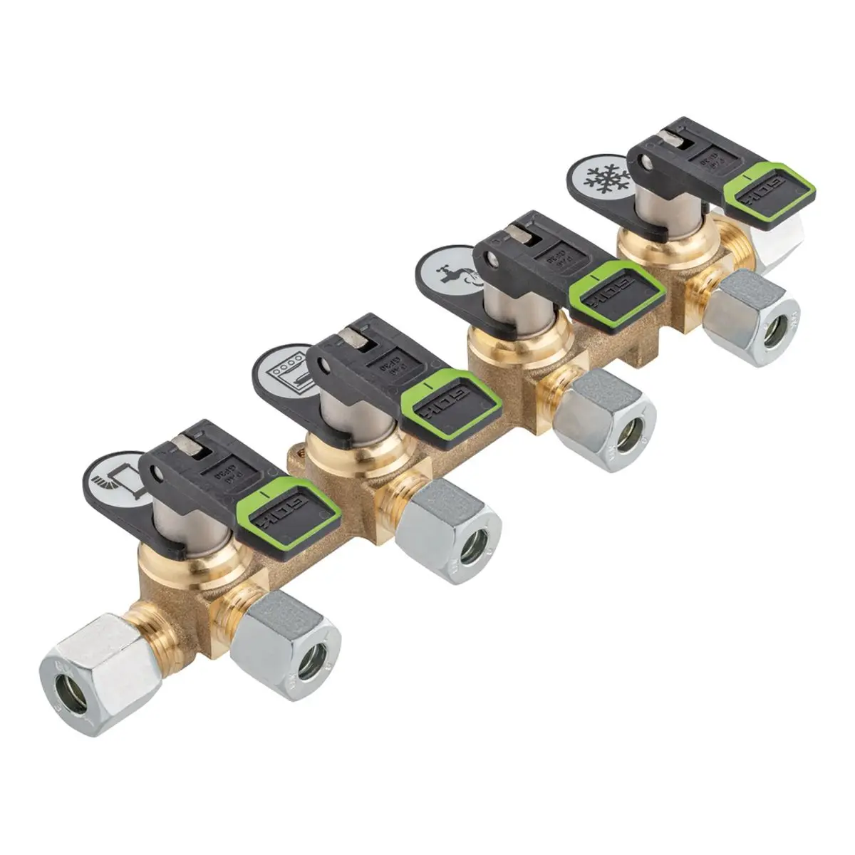 Kipph.-Verteilbl. Lang KSV-AB4 PS 16 bar - RVS8x 4x RVS8 x RVS8 ML+DL SV