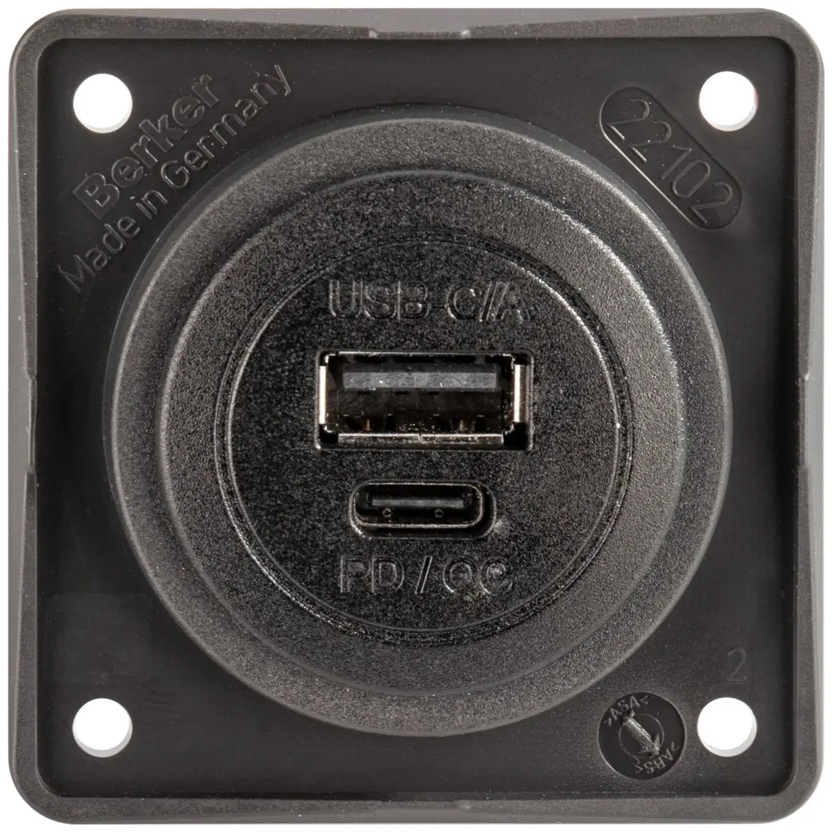 USB-Ladesteckdose 12V USB A+C anthrazit matt SB-Verpackt