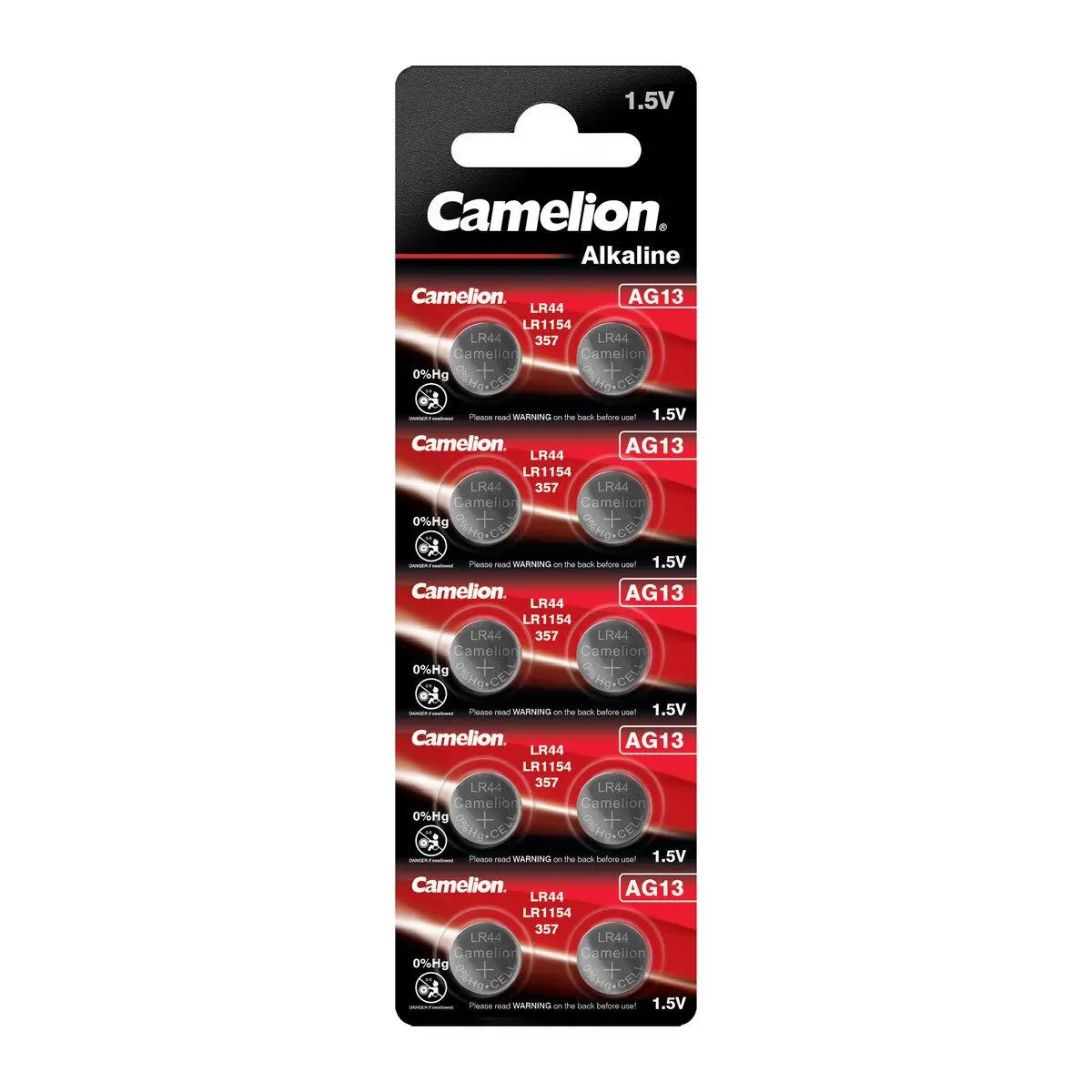 CAMELION Knopfzelle - 10 Stck, CAMELION Alkaline AG13 / LR44 / LR1154