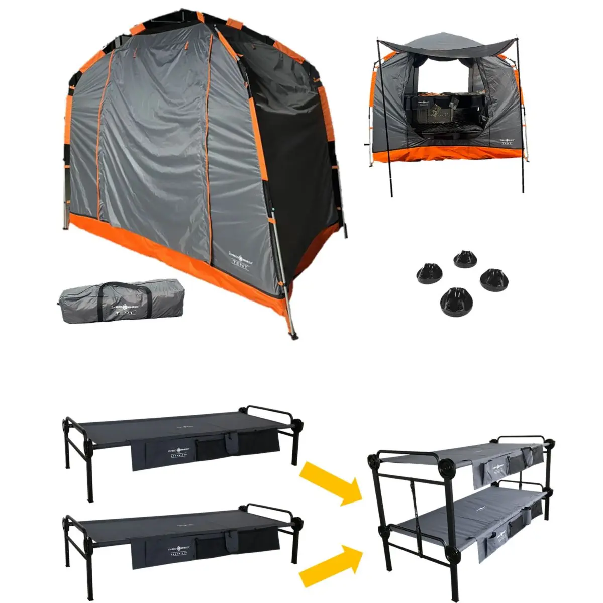 Disc-O-Bed Bundle Basic Single XLT - 2x Single XLT, Zelt, Foot Pads,