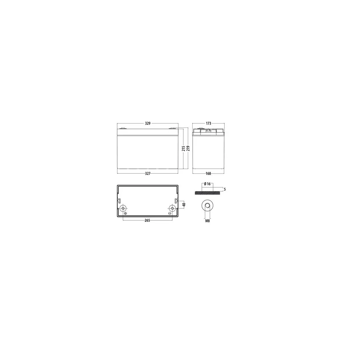 Batéria Carbest AGM Power Line 120Ah