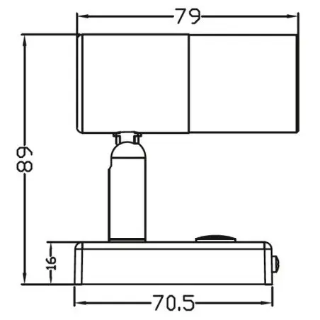 12-V-LED-Spot mit Touch-Schalter und USB-Port im Sockel