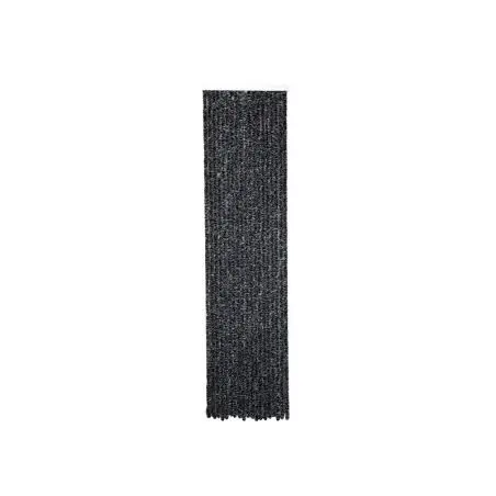 Chenille-Flauschvorhang - 56 x 205 cm - Schwarz / Grau