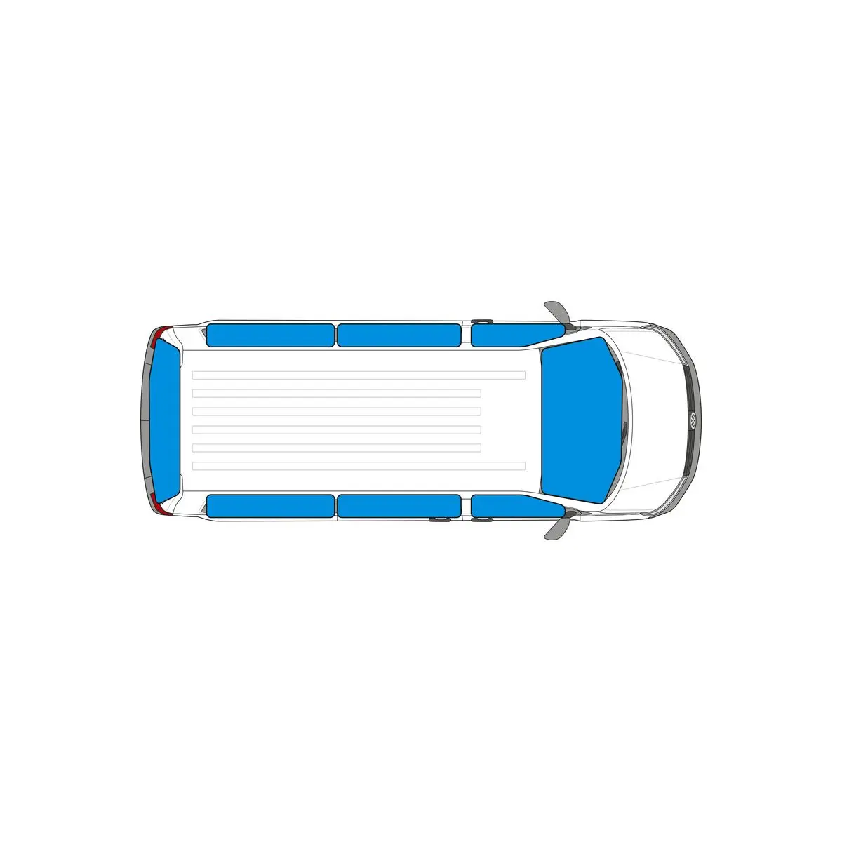Isoflex termo szőnyeg VW Caddy 5 rövid tengelytáv 2020-tól - teljes készlet - 8 darabos