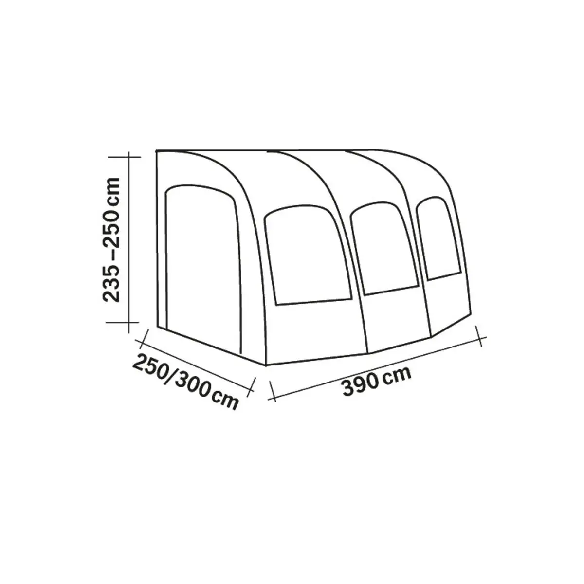 TAVIRA AIR 490 copertină de aer pentru rulote