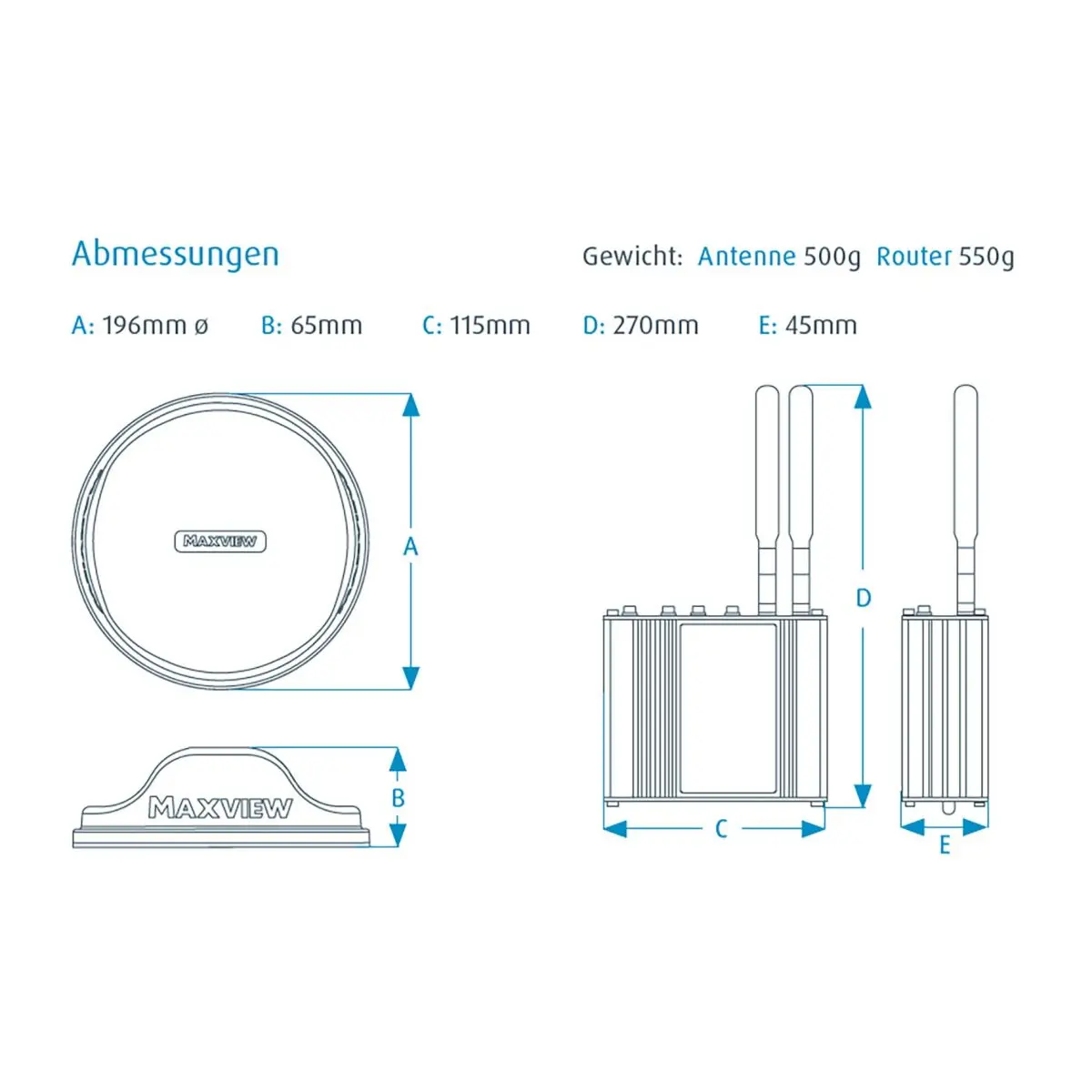 LTE/WiFi-Routerset Maxview RoamX, wei