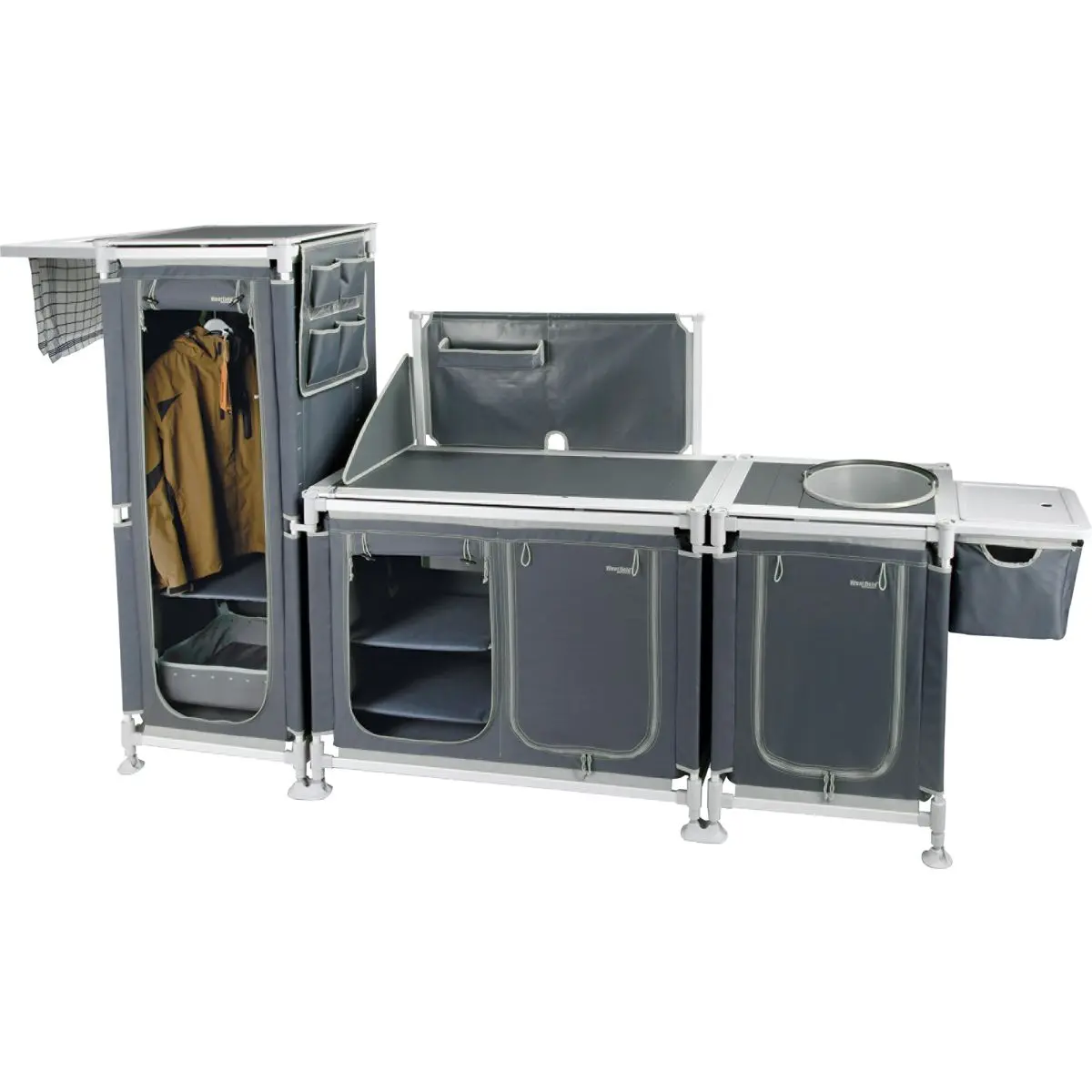 ModuCamp 1-Tr-Schrank, hellgrau
