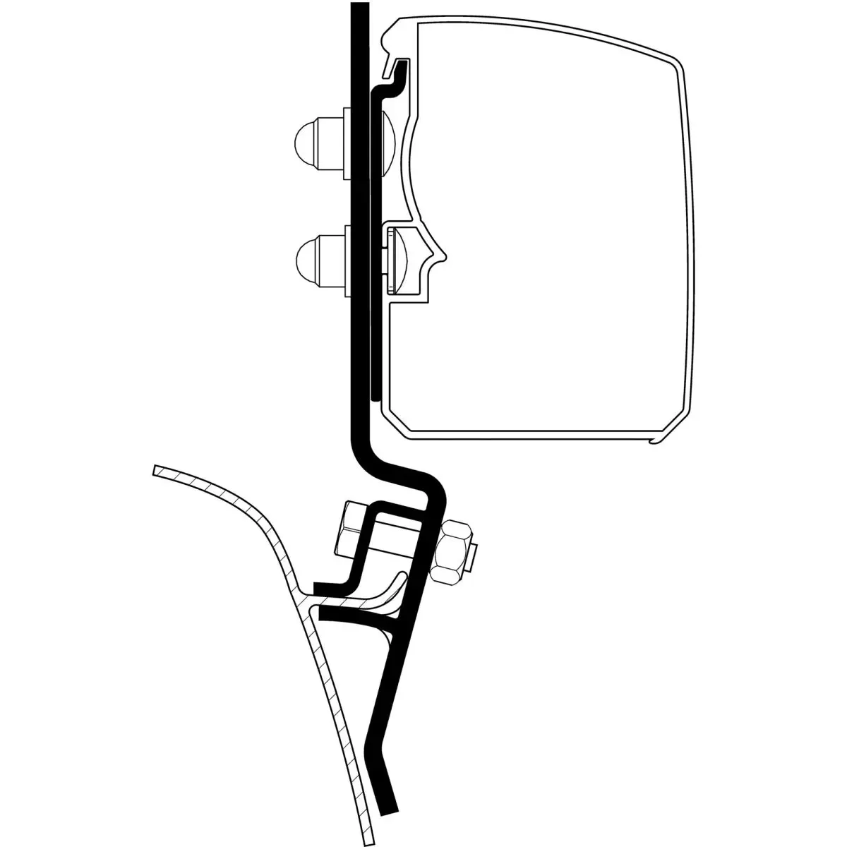 Adapter VW T2 / T3 fr Thule 3200