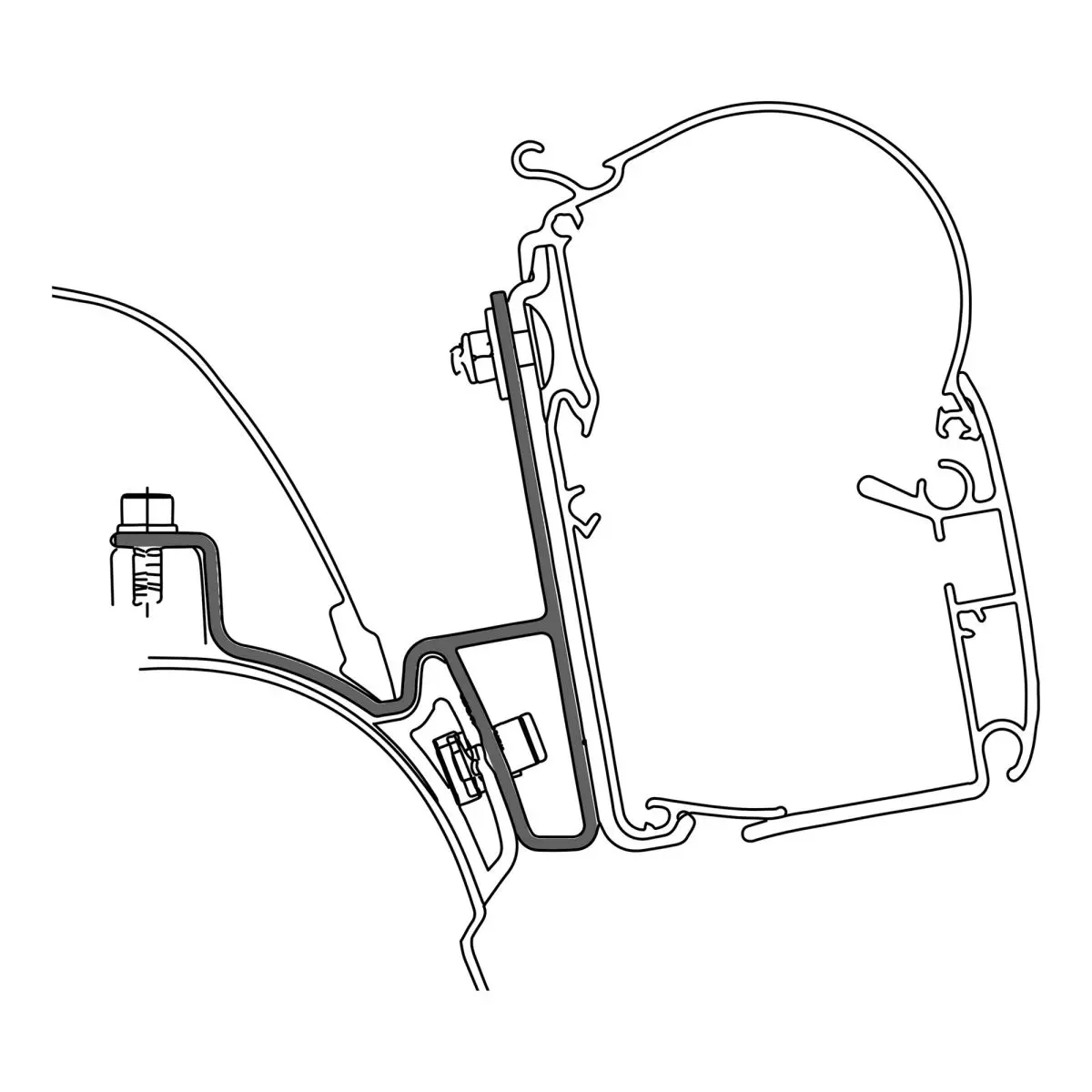 Adapter fr VW California fr Markisen Dometic PW 1100