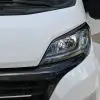 Scheinwerferblenden Bser Blick, schwarz glnzend fr Ford Transit Custom, Bj. 2018 - 2023
