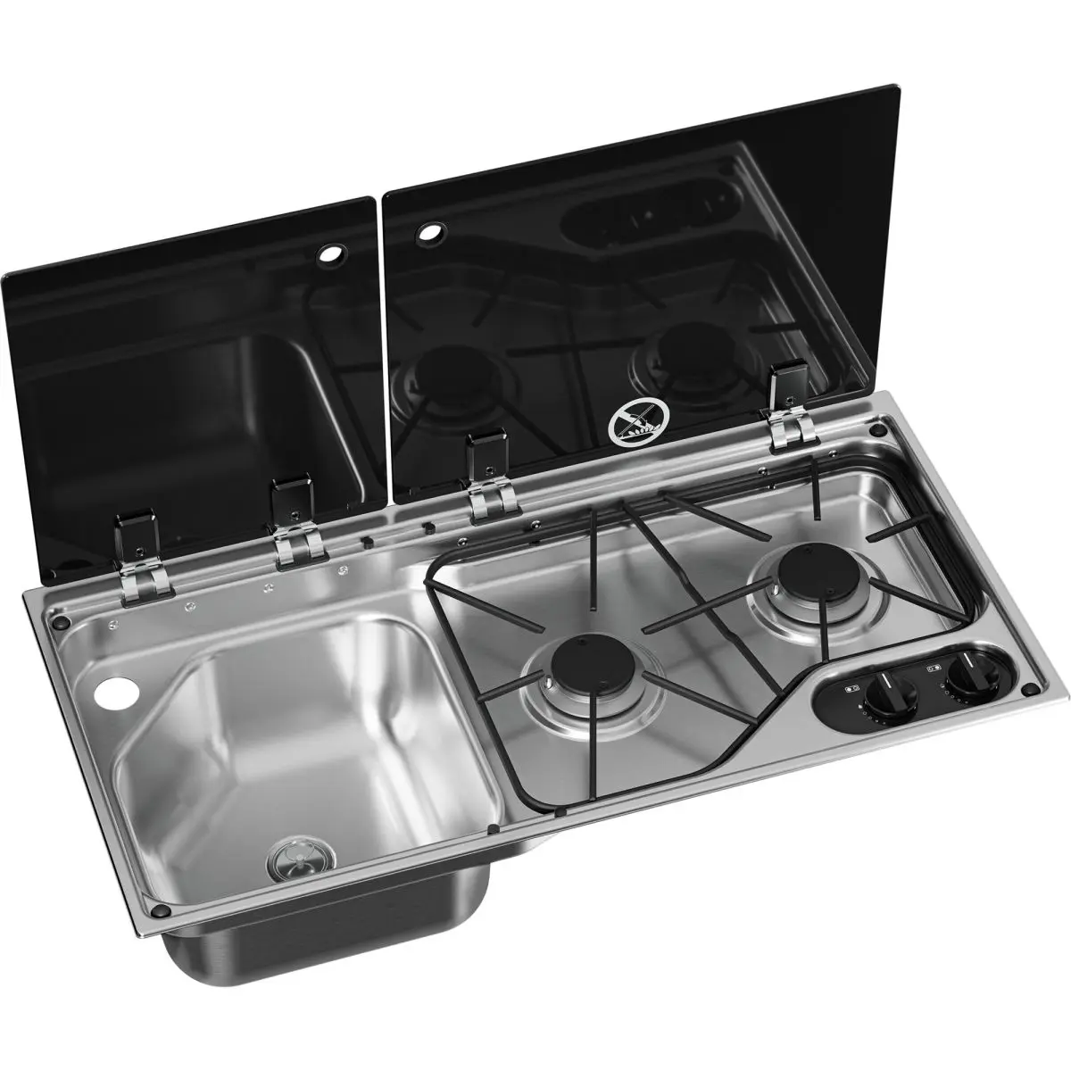 Kocher-Splenkombination Dometic CVC1700G, Becken links