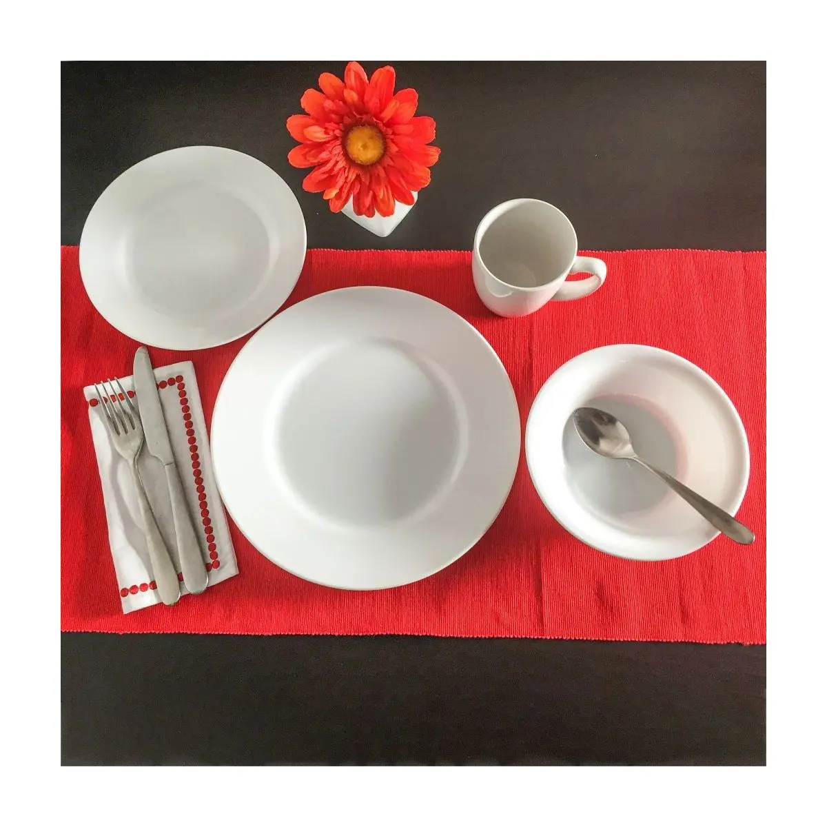 Set de veselă Dazzling White - 16 bucăți