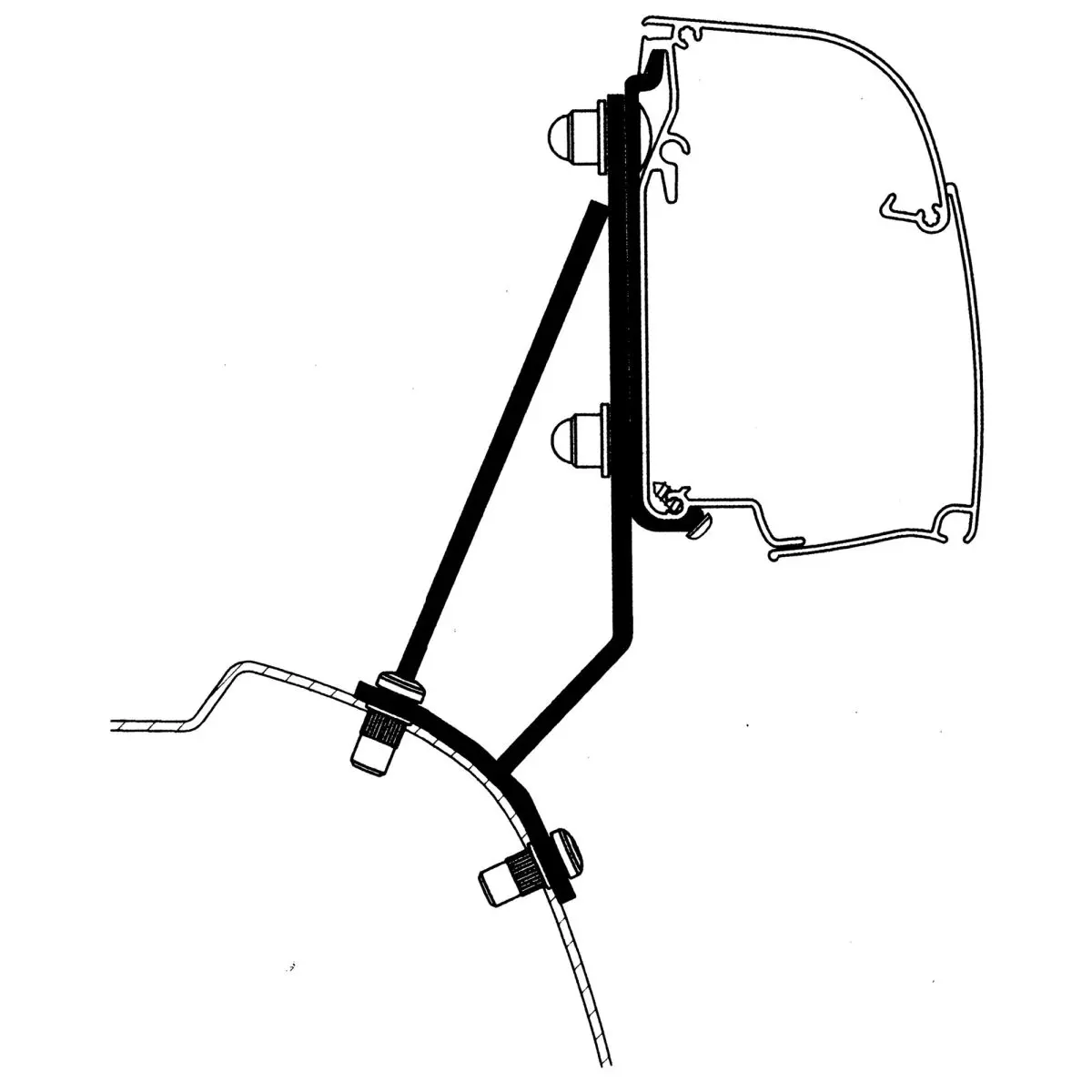 Adapter Ford Transit / Tourneo Custom V710 fr Thule 4200