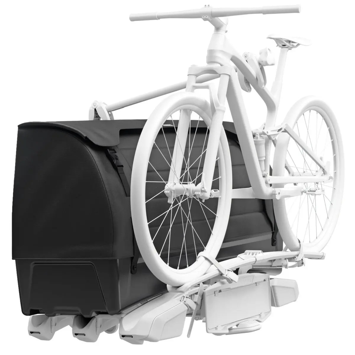 Fahrradhalter fr Fahrradtrger Thule EasyFold 3 3 Bikes mit Thule Heckbox Onto 2