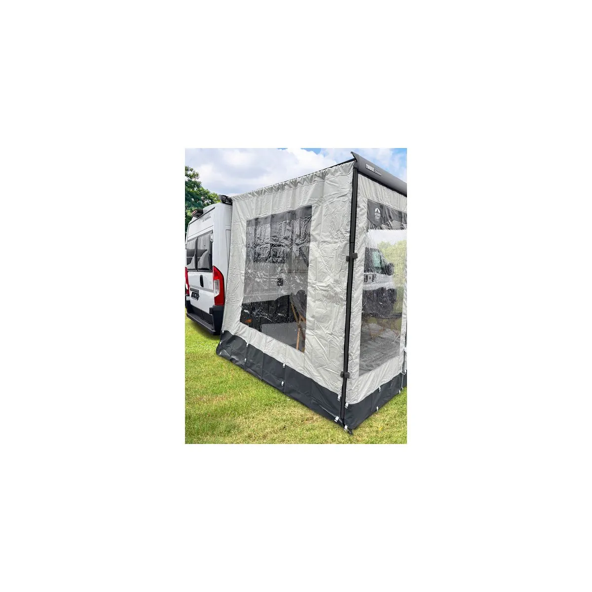 Girona - Wind-/Rainblocker - Seitenpanel, für Markisen-Auszug 250 cm, Befestigung mit Spannstangen