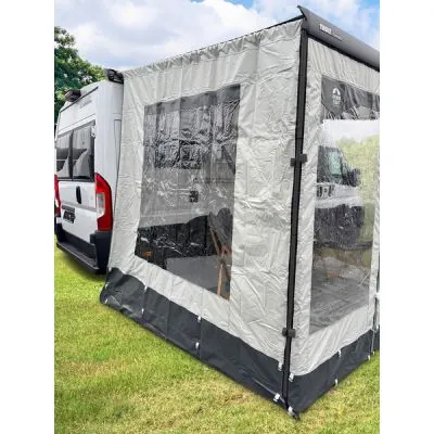 Girona - Wind-/Rainblocker - Seitenpanel, für Markisen-Auszug 250 cm, Befestigung mit Spannstangen