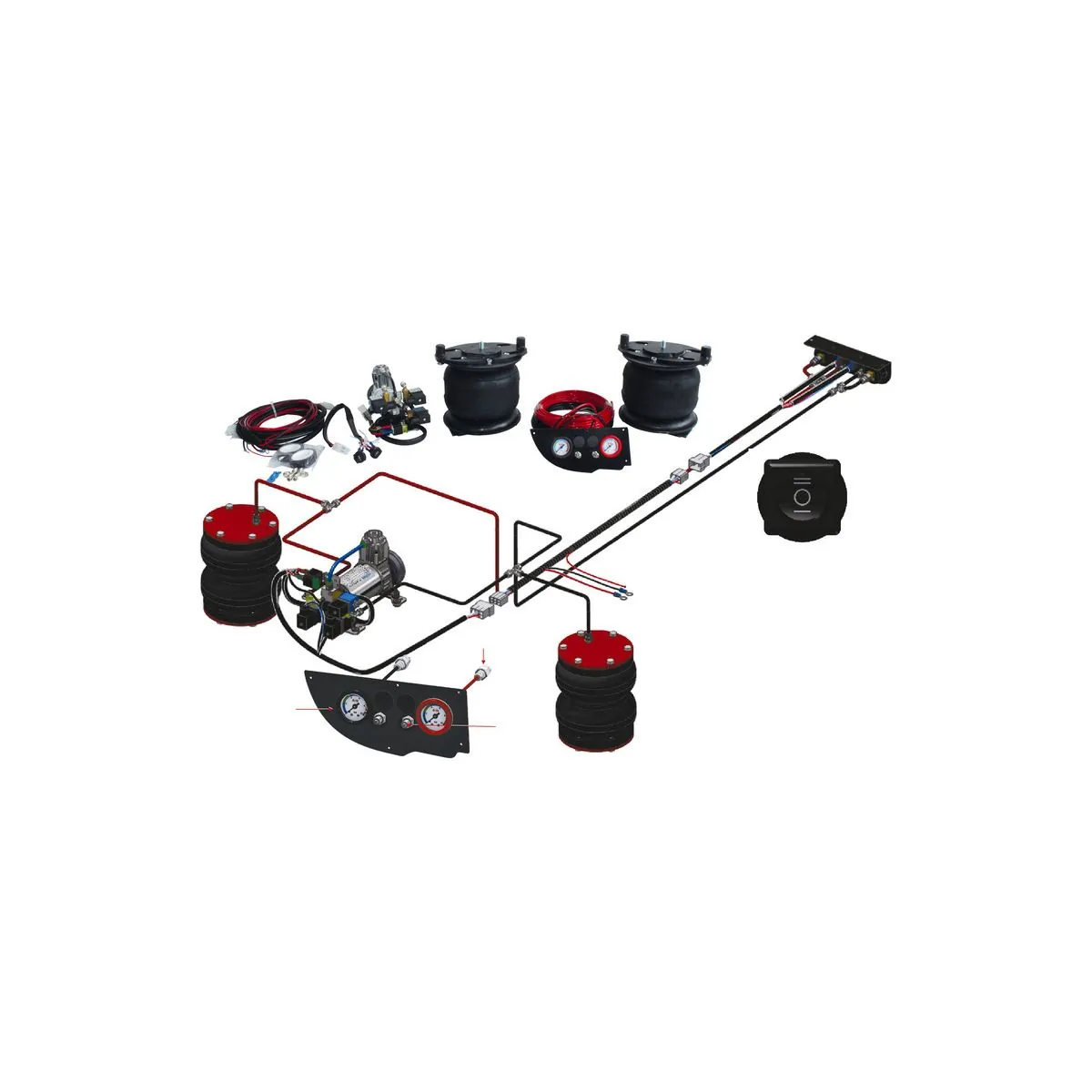 Carbest Luftfedersystem Premium 7,3" by ESI für Fiat Ducato, Peugeot Boxer und Citroen Jumper ab 201