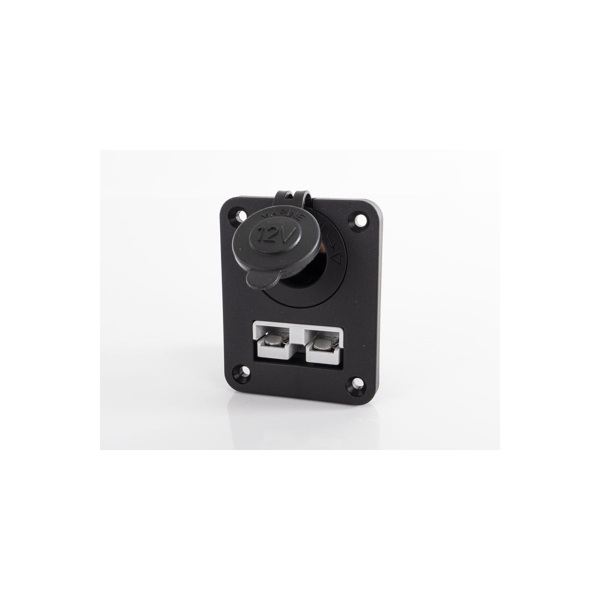 Montagepanel mit 12 V-Powersteckdose und 50 A Steckverbinder (Anderson Style)