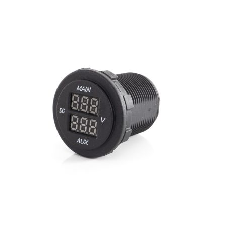 Dual LED Voltmeter (MAIN / AUX) für Fahrzeug- und Bordbatterie