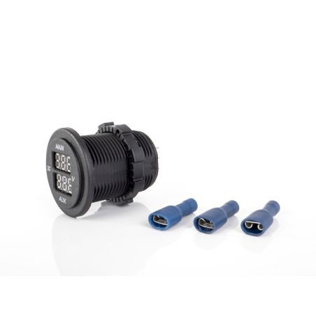 Dual LED Voltmeter (MAIN / AUX) für Fahrzeug- und Bordbatterie
