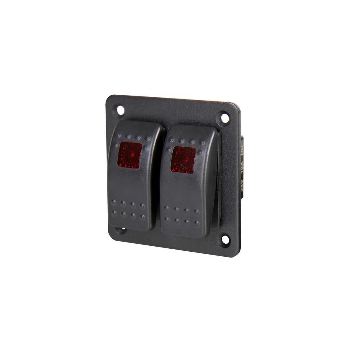 Carbest Alu-Schaltpanel mit zwei Wippschaltern (12/24V)