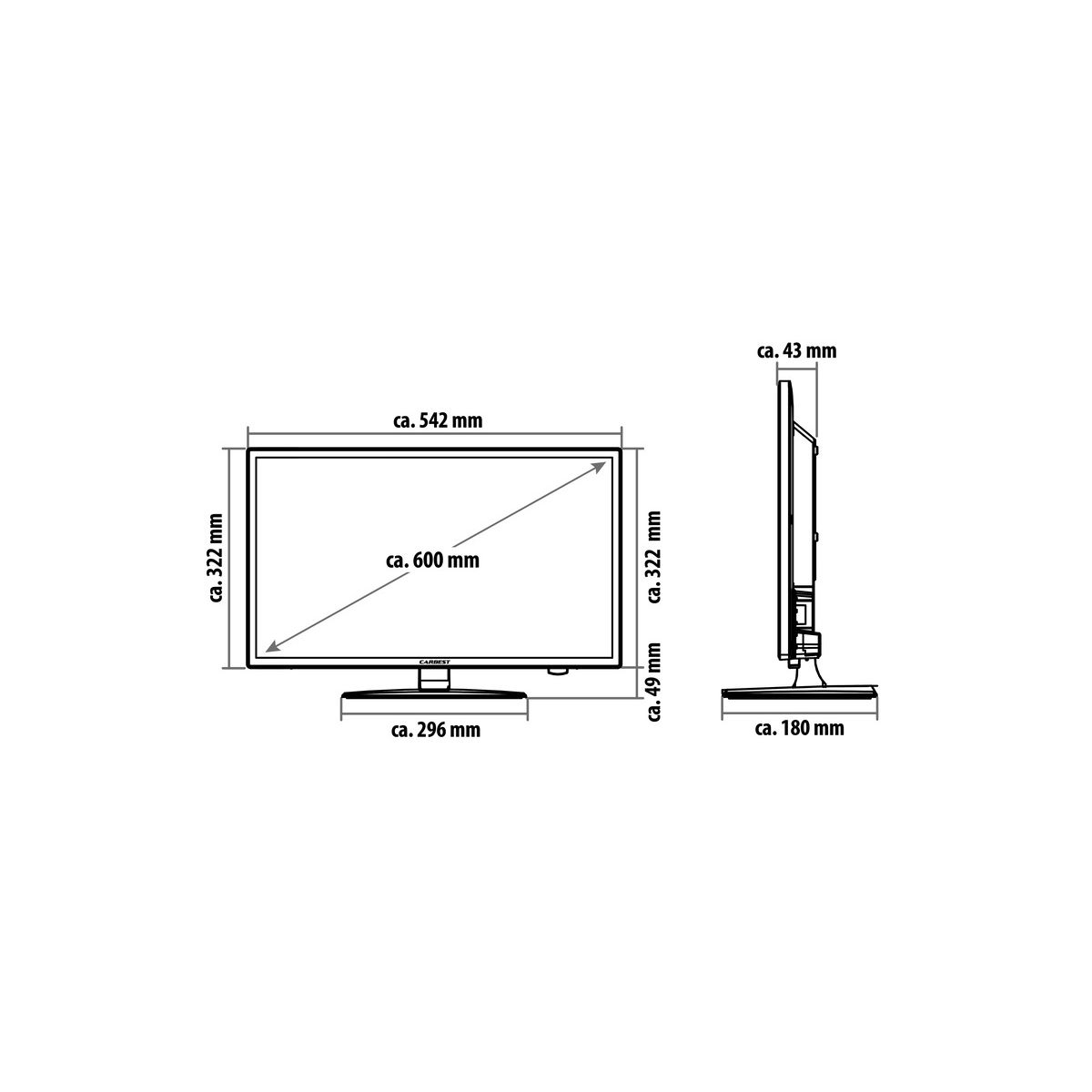 Smart TV 23,6“ FULL HD