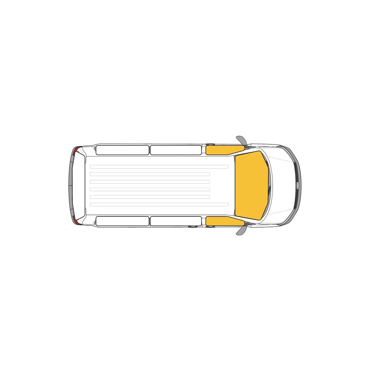 Thermomatten mit Magnetbefestigung für Volkswagen Transporter 3 Baujahre 1979-1992