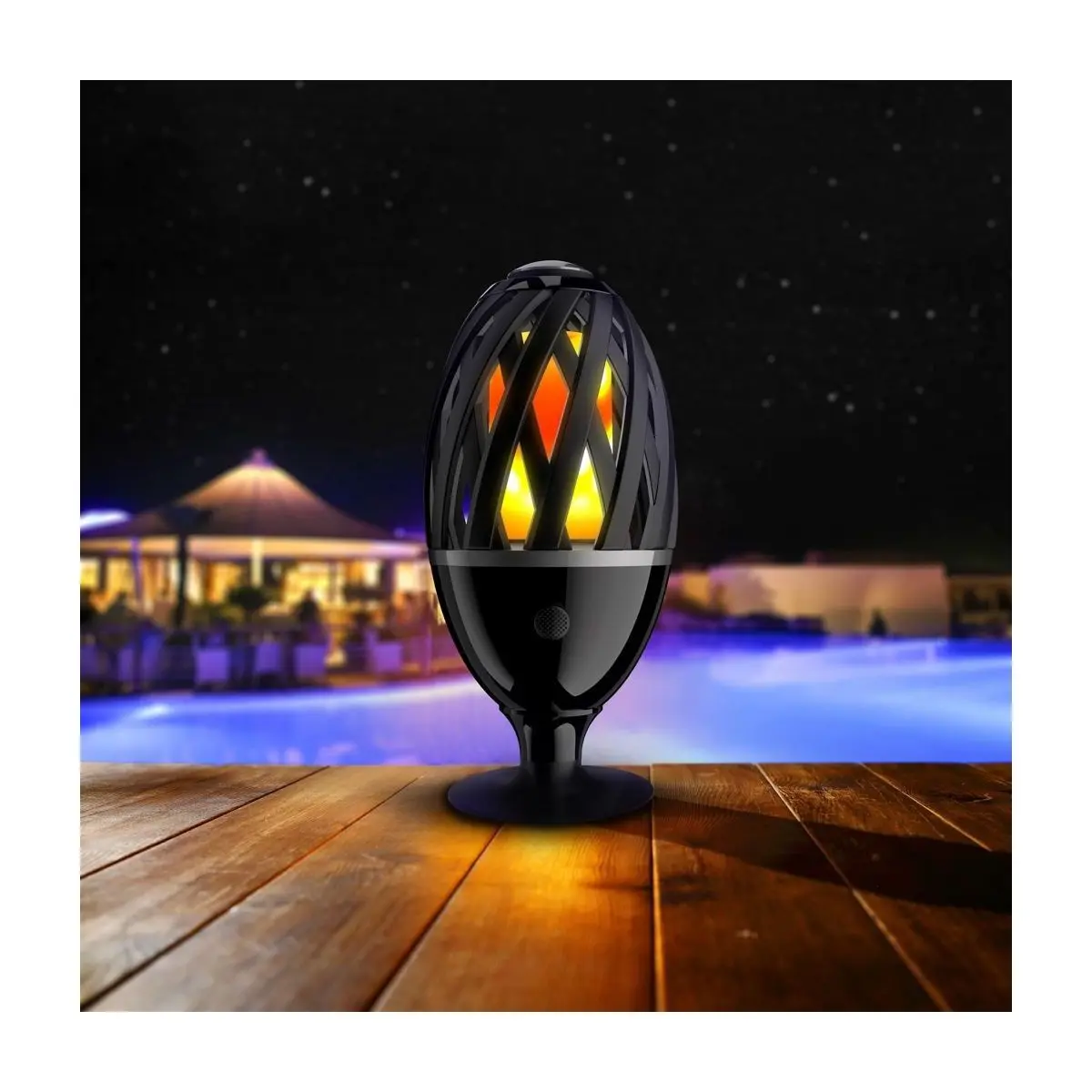 LED zseblámpa LED-es lángeffektussal